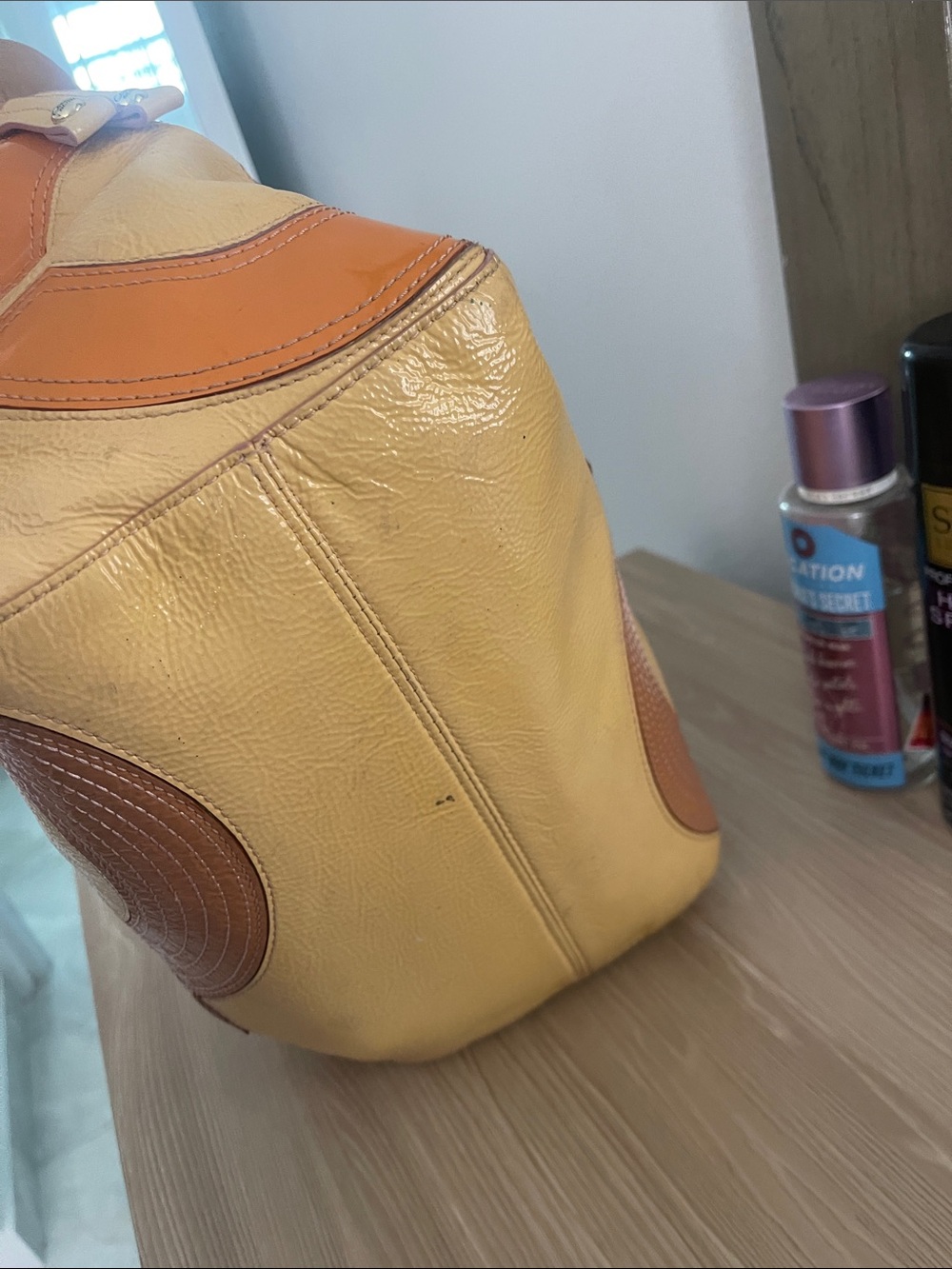 Coach Patchwork C Logo Tote in Yellow, Red and Brown - Picture 7 of 13